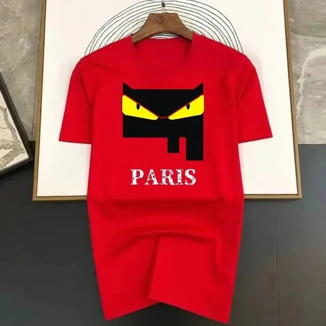 Urban Cat Print Men's Tee - Chic Comfort