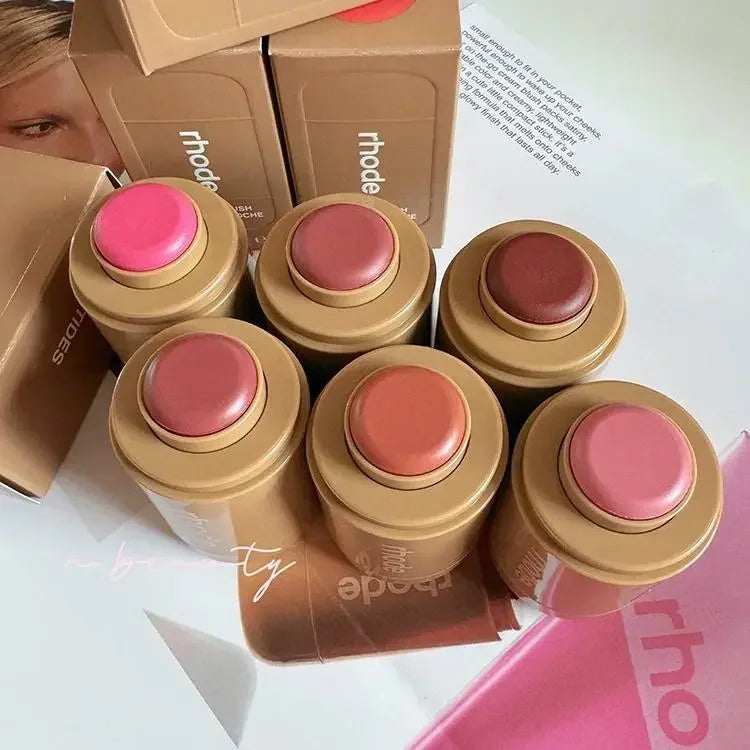 RHODE Makeup Cheek Blush Cream Blusher Stick Lip Gloss Phone Case For iPhone New Toast Ribbon Raspberry Espresso Lipstick INS