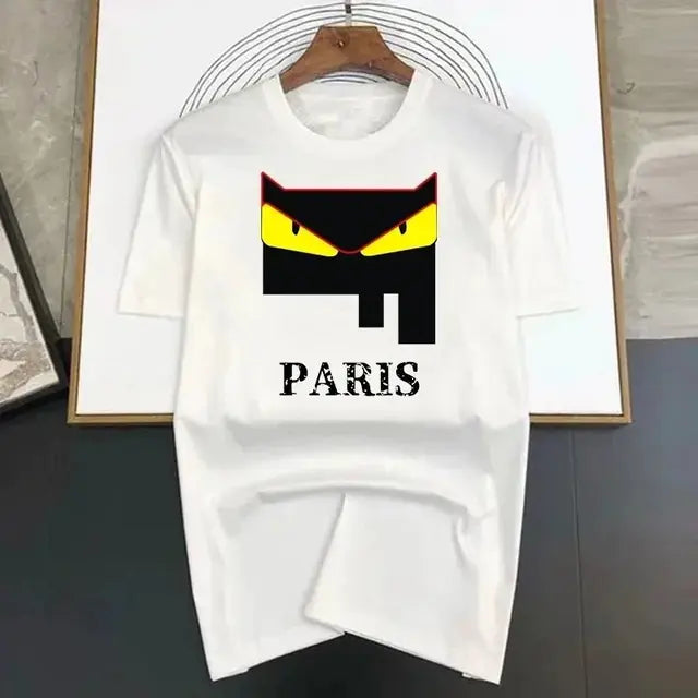 Urban Cat Print Men's Tee - Chic Comfort