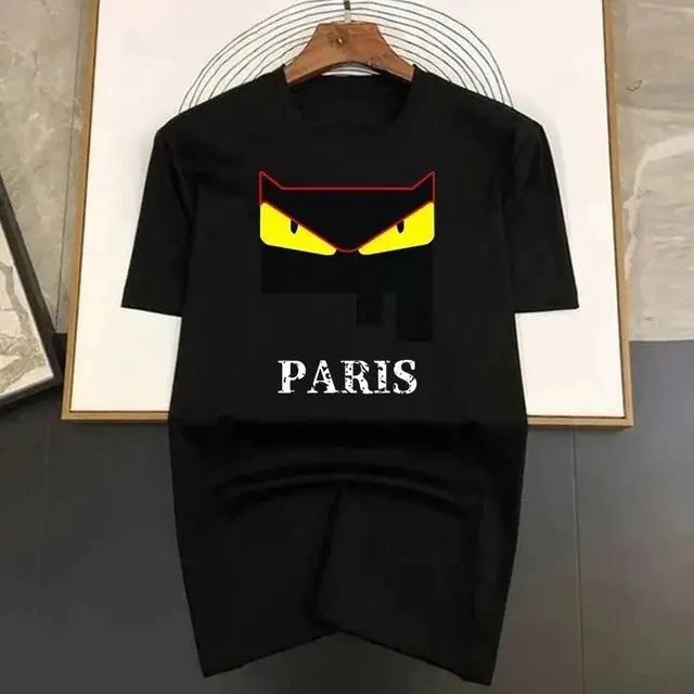 Urban Cat Print Men's Tee - Chic Comfort