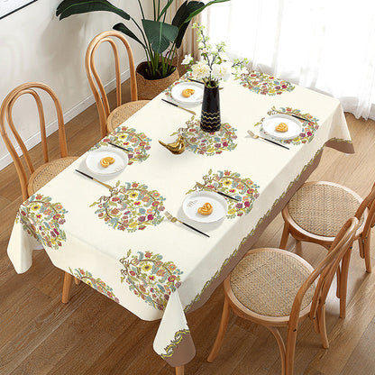 Nordic Style PVC Tablecloth Waterproof And Oilproof And Heatproof Disposable Rectangular
