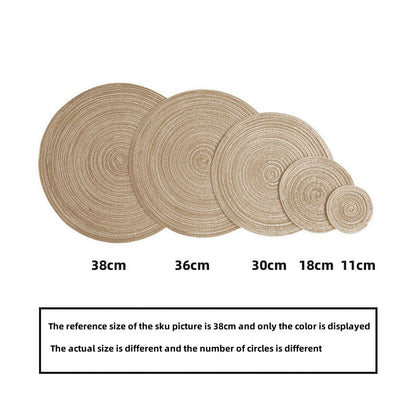 Round Ramie Woven Coaster