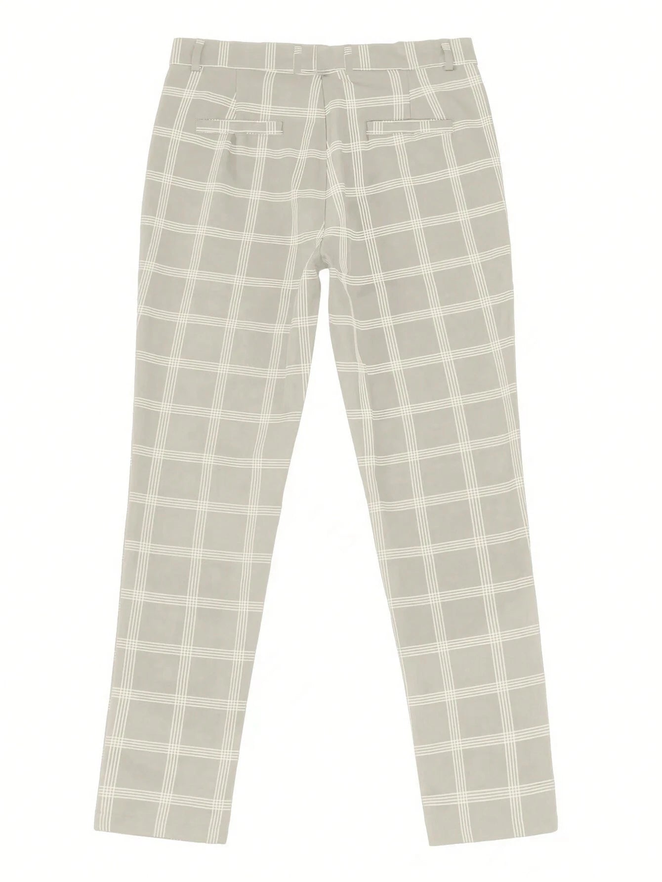 Manfinity Homme Men Casual Plaid Slim-Fit Suit Pants