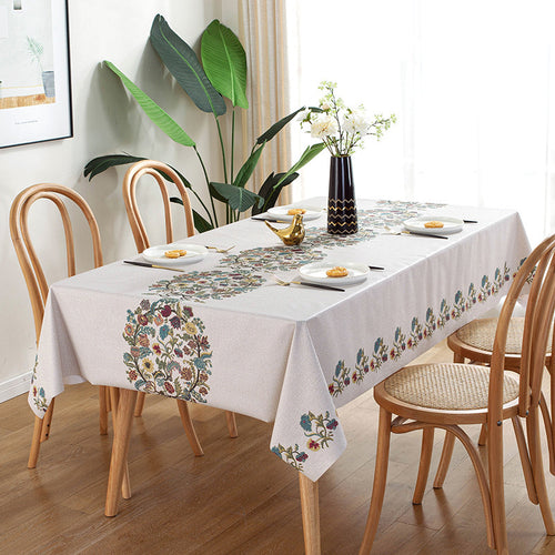 Nordic Style PVC Tablecloth Waterproof And Oilproof And Heatproof Disposable Rectangular