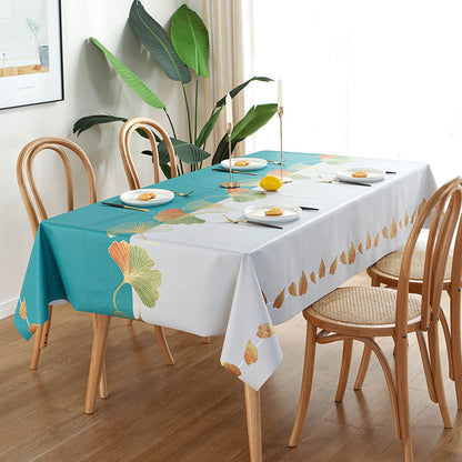 Nordic Style PVC Tablecloth Waterproof And Oilproof And Heatproof Disposable Rectangular