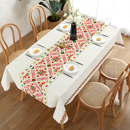 Nordic Style PVC Tablecloth Waterproof And Oilproof And Heatproof Disposable Rectangular
