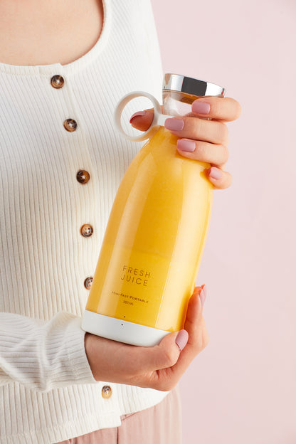 11.83oz Portable Electric Wireless Mini Fruit Blender Juicer - Perfect for On-the Go!