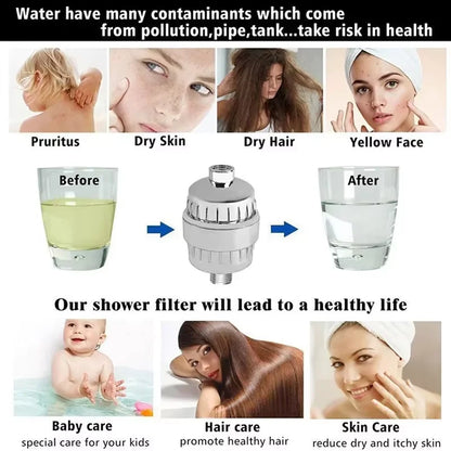 Water purifier household 15-20 level filter cartridge water purifier shower filter set bathroom removes residual chlorine