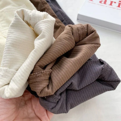 Fashion children's clothing Autumn Winter Kids solid color Corduroy pants Boys soft loose Trousers Girls all-match casual pants