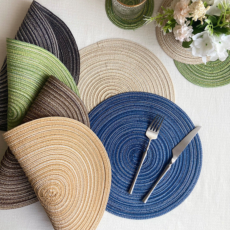 Round Ramie Woven Coaster
