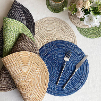Round Ramie Woven Coaster