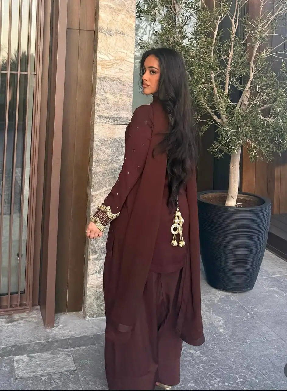 Tennecy Designer Bollywood Dress for Girls Indian Pakistani Style Top with Dupatta for Wedding Parties and Special Occasions