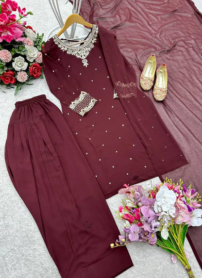 Tennecy Designer Bollywood Dress for Girls Indian Pakistani Style Top with Dupatta for Wedding Parties and Special Occasions