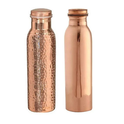 Standard Quality Drinkware Copper Water Bottle for Outdoor Travel Camping Sport Fitness Use Lid Direct Drinking India Export