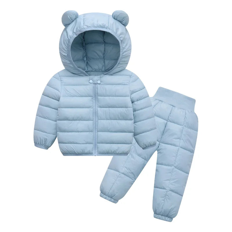 2025 Newborn Clothes Roupa Infantil New Clothing Set Winter Warm Suit Lovely Bear Cotton Velvet Boy's Toddler 0-4 Yea