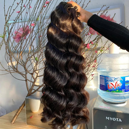 Raw Unprocessed Raw Virgin Human Hair Bundle Cambodian Virgin Cuticle Aligned Hair 15 a No Tangle No Shedding Double Drawn Hair