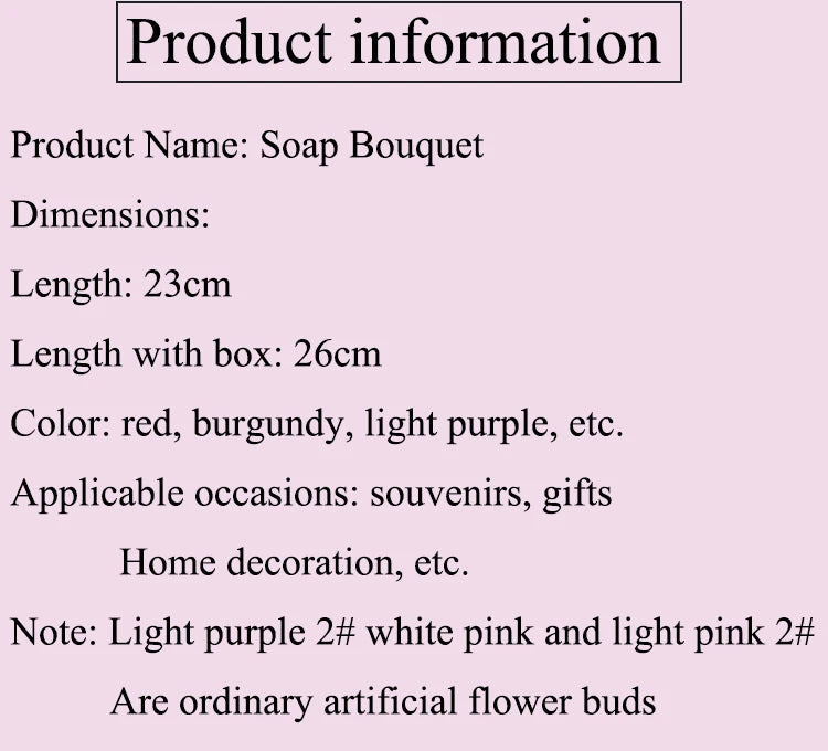 Soap Rose Bouquet With LED Light For Wedding Decoration Souvenir Valentine's Day Gift Roses Gift Box
