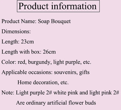 Soap Rose Bouquet With LED Light For Wedding Decoration Souvenir Valentine's Day Gift Roses Gift Box
