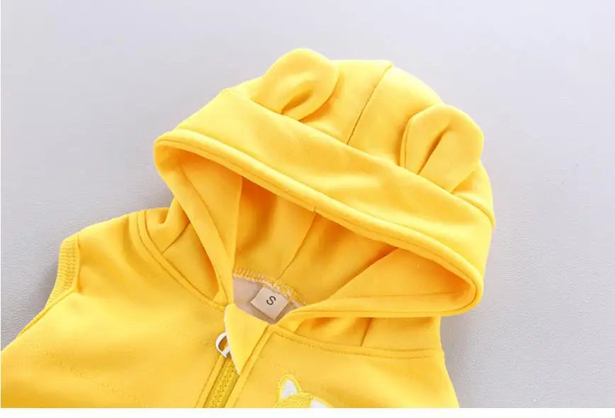 2025 Newborn Clothes Roupa Infantil New Clothing Set Winter Warm Suit Lovely Bear Cotton Velvet Boy's Toddler 0-4 Yea