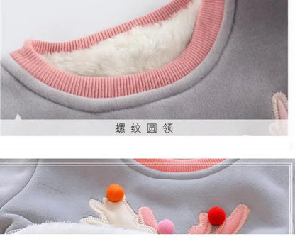 2025 Newborn Clothes Roupa Infantil New Clothing Set Winter Warm Suit Lovely Bear Cotton Velvet Boy's Toddler 0-4 Yea