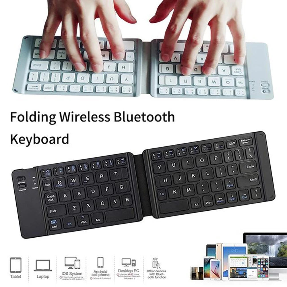 Wireless Keyboard Foldable Wireless  Keyboard for Pad Io.s Android Portable Folding Keyboard for Tablet