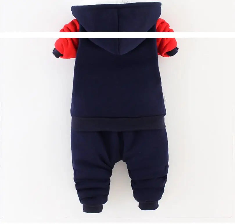 2025 Newborn Clothes Roupa Infantil New Clothing Set Winter Warm Suit Lovely Bear Cotton Velvet Boy's Toddler 0-4 Yea
