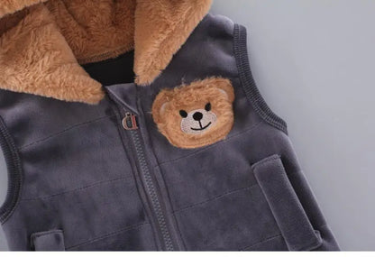 2025 Newborn Clothes Roupa Infantil New Clothing Set Winter Warm Suit Lovely Bear Cotton Velvet Boy's Toddler 0-4 Yea