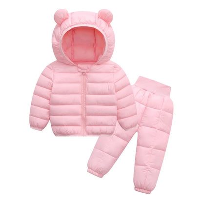 2025 Newborn Clothes Roupa Infantil New Clothing Set Winter Warm Suit Lovely Bear Cotton Velvet Boy's Toddler 0-4 Yea