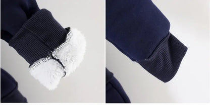 2025 Newborn Clothes Roupa Infantil New Clothing Set Winter Warm Suit Lovely Bear Cotton Velvet Boy's Toddler 0-4 Yea