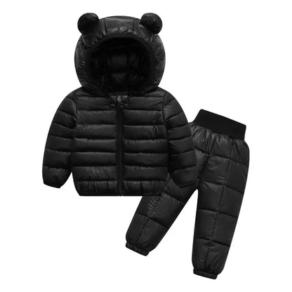 2025 Newborn Clothes Roupa Infantil New Clothing Set Winter Warm Suit Lovely Bear Cotton Velvet Boy's Toddler 0-4 Yea
