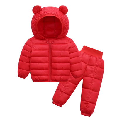 2025 Newborn Clothes Roupa Infantil New Clothing Set Winter Warm Suit Lovely Bear Cotton Velvet Boy's Toddler 0-4 Yea