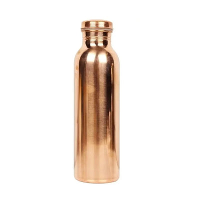 Standard Quality Drinkware Copper Water Bottle for Outdoor Travel Camping Sport Fitness Use Lid Direct Drinking India Export