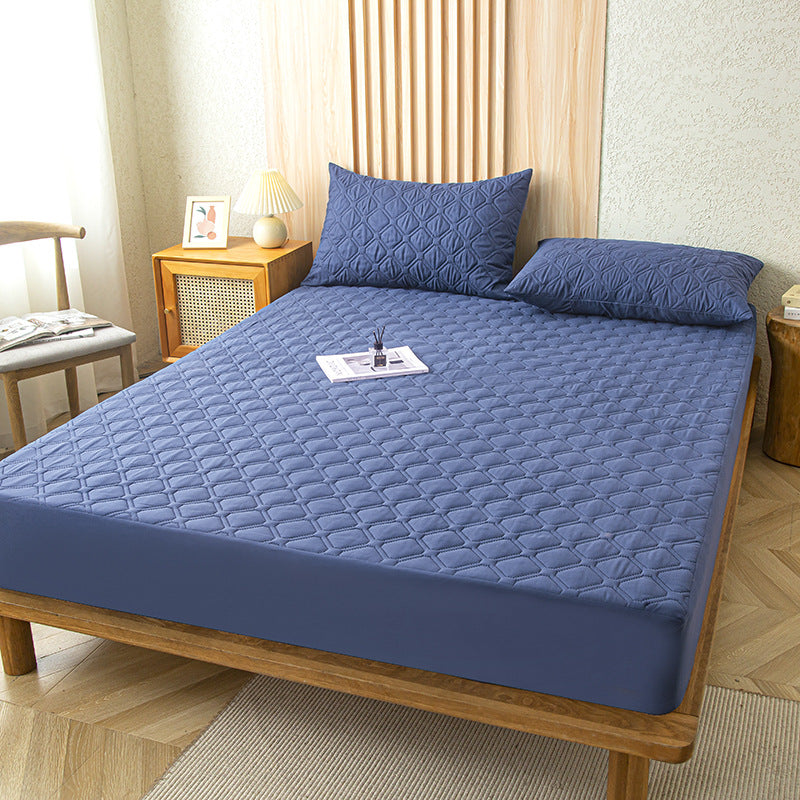 Waterproof Machine Washable Solid Color Mattress Cover