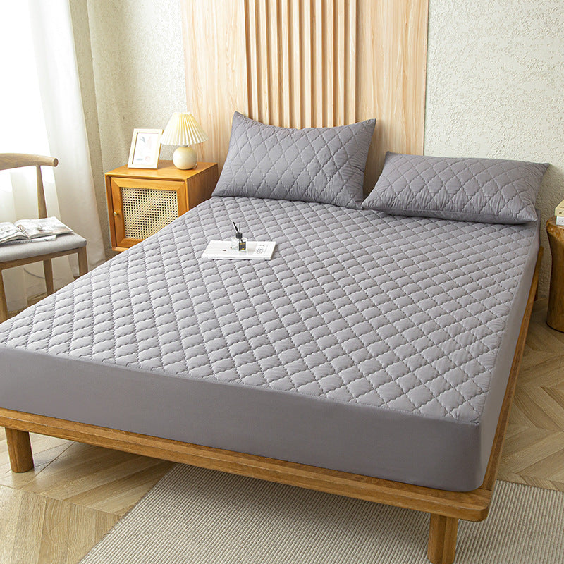 Waterproof Machine Washable Solid Color Mattress Cover