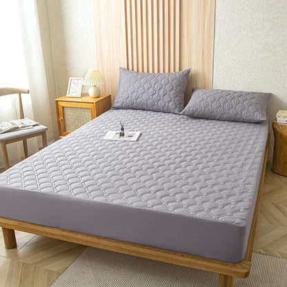 Waterproof Machine Washable Solid Color Mattress Cover