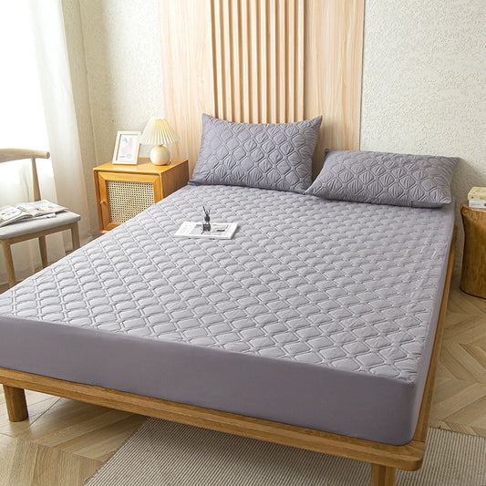 Waterproof Machine Washable Solid Color Mattress Cover