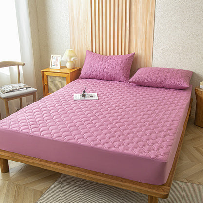 Waterproof Machine Washable Solid Color Mattress Cover