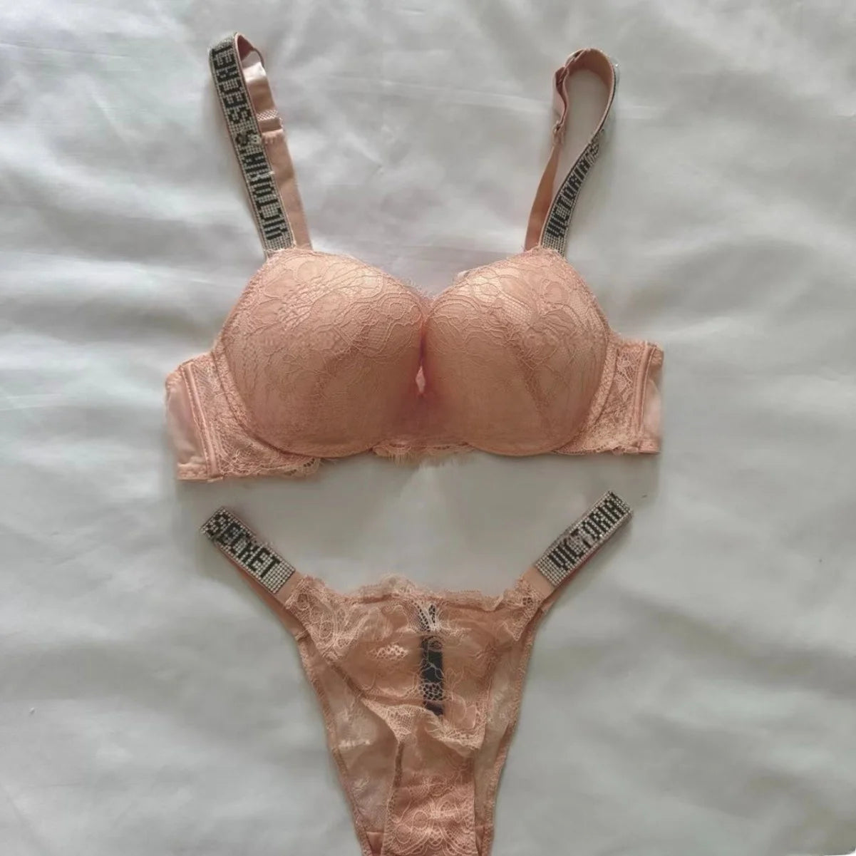 Sexy Diamond Lingerie Set Thickened Shaping Adjustable Bra Ensemble Comfortable Gathered Upper Lift Traditional Style Luxury...