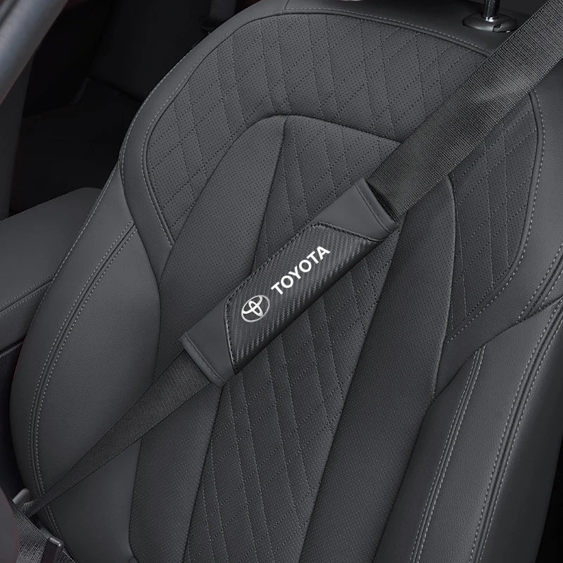 2Pcs Car Seat Belt Shoulder Protective Pad Auto Accessories For Toyota 86 Mirai Supra Prado Alphard Crown Vellfire Sequoia Venza