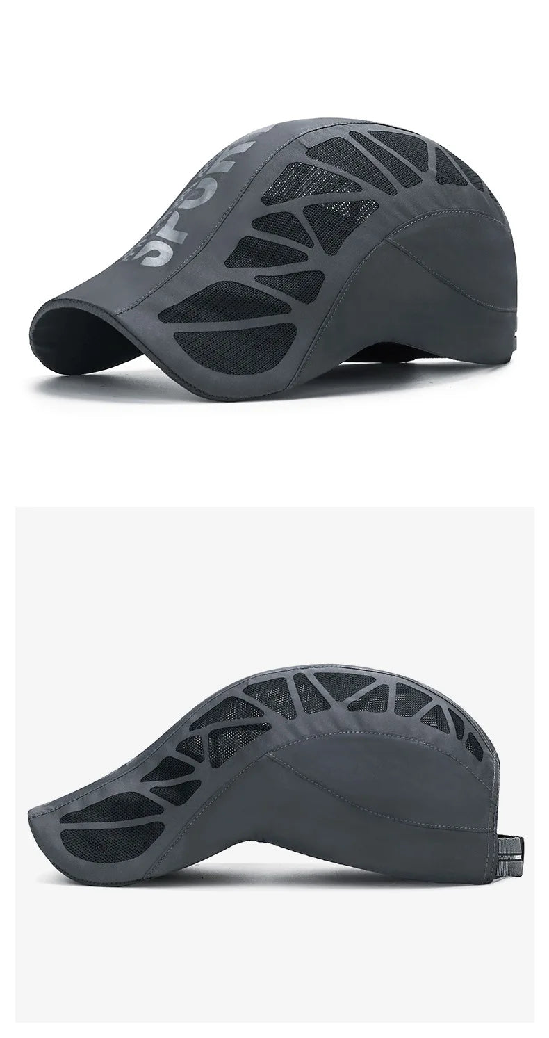 Summer New Sport Alphabet Forward Hat Men's Breathable Mesh Shade Quick Dry Hat Outdoor Sunscreen Cap