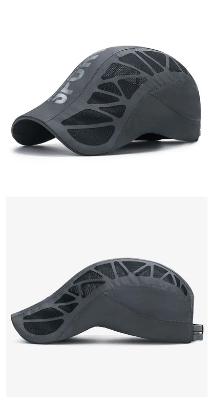 Summer New Sport Alphabet Forward Hat Men's Breathable Mesh Shade Quick Dry Hat Outdoor Sunscreen Cap