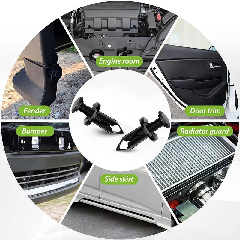 100Pcs-800pcs Car Fastener Clip Kit Fender Rivet Clips Auto Body Push Retainer Pin Rivet Bumper Door Trim Panel Retainer Repair
