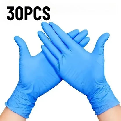 30/70/120PCS Disposable Blue Nitrile Gloves Suitable for Home Hotel Cleaning Baking Bread Kitchen Cleaning Gloves And Tools