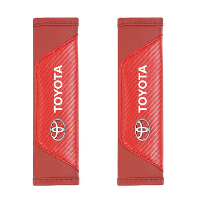 2Pcs Car Seat Belt Shoulder Protective Pad Auto Accessories For Toyota 86 Mirai Supra Prado Alphard Crown Vellfire Sequoia Venza