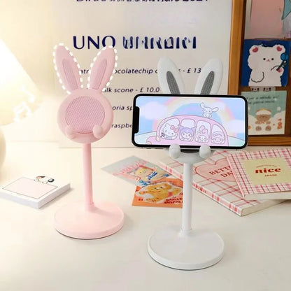The cute Rabbit mobile phone stand desktop can lift and adjust the desktop phone accessories  phone stand  phone grip