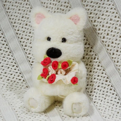 Romantic Teddy Bear Hugging Roses Bouquet New Style Rose Bear Plush Toy Plush Doll Valentine's Day Romantic Gift For Girls