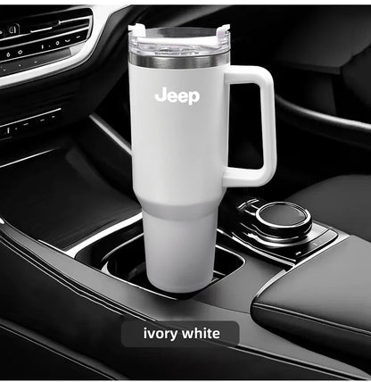 1200ML Car Mug Vacuum Cup 304 Stainless Steel Thermos For Jeep Grand Cherokee Wrangler JK Gladiator Compass Renegade Wagoneer