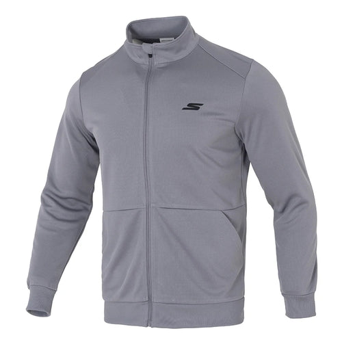 Skechers Men's Simple Sportswear Windproof Stand-Up Collar Knitted Jacket P224M122-05Cq