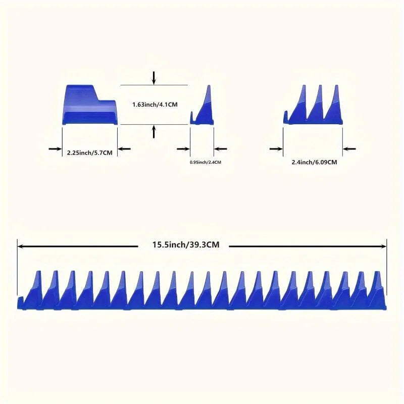 20-Pocket Magnetic Hex-Shaped Modular Toolbox Holder Storage Organizer for Spanners, Durable Plastic Construction