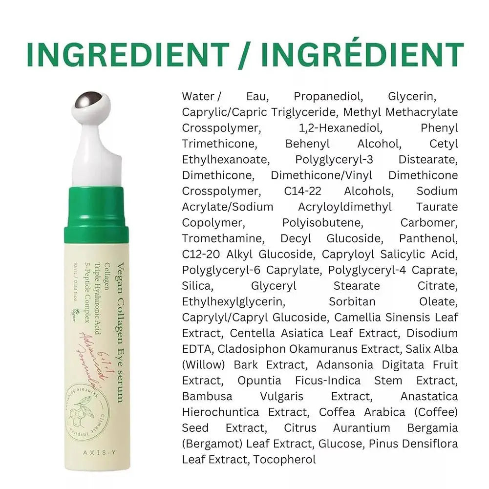 10ml Axis-y Pure Collagen Peptide Polypeptide Ball Eye Essence Serum Removal Hydrating Firming Eye Skin Care